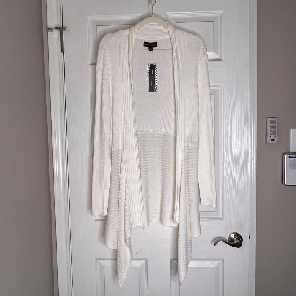 Elegant White Dana Buchman Women's Sweater Size XL NWT